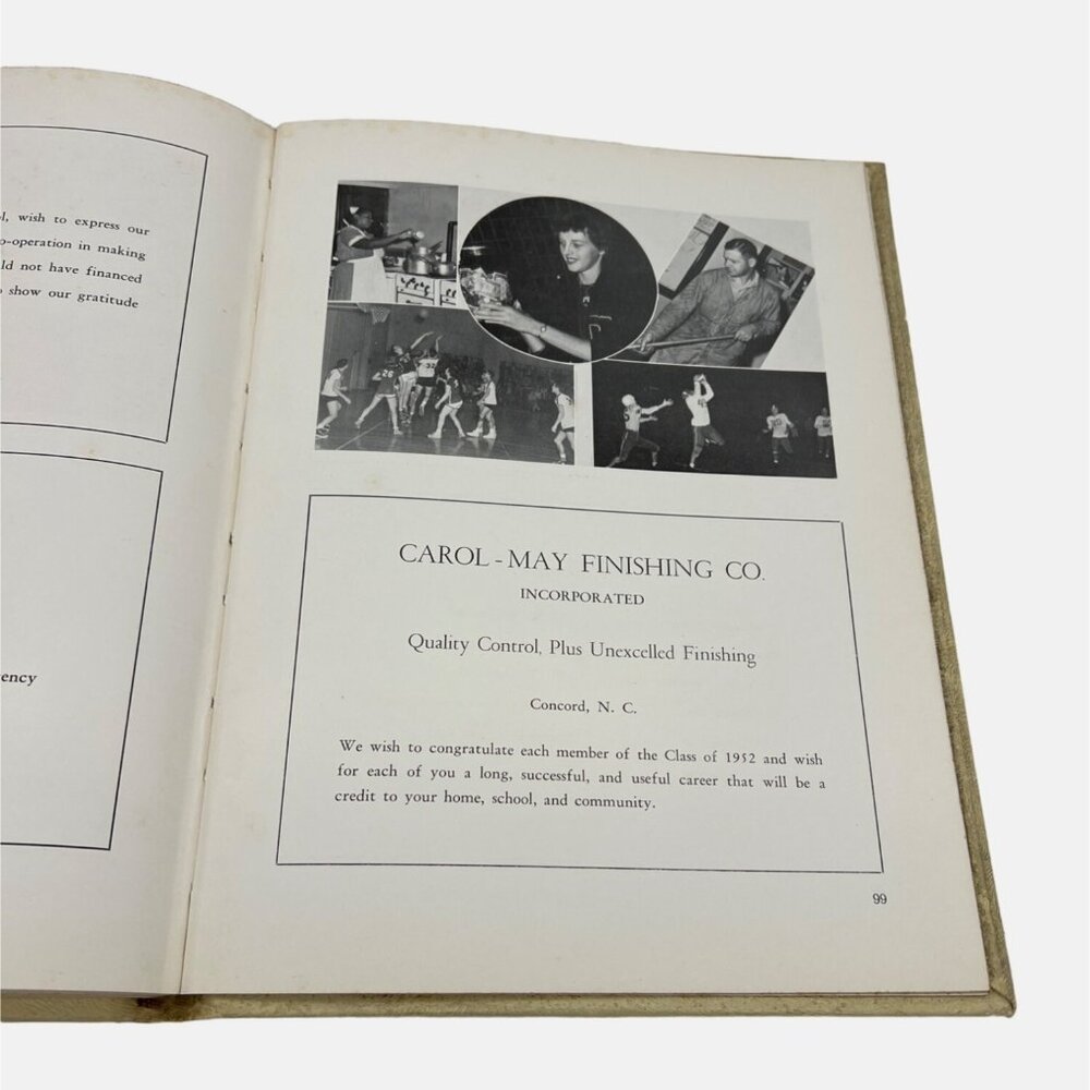 Vintage 1952 The Spider Web Yearbook Concord High School NC w/ 40th Reunion Info - Picture 9 of 10